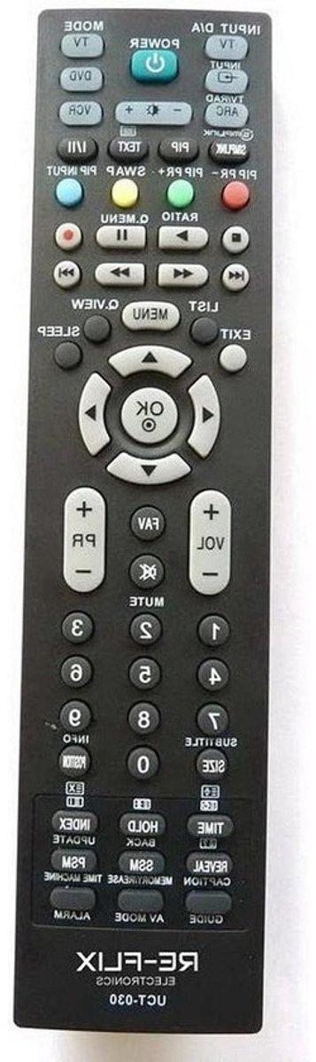 Vervangende afstandsbediening - Universele controller - TV bedienen - Direct klaar voor gebruik - 10 Meter bereik - Zwart