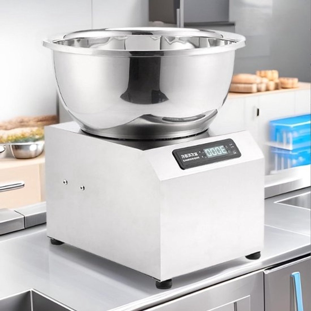 Deegmixer Spiraal - Kneedmachine Keukenmachine - Brood Deeg Maken - Vooruit en Achteruit Functie - 3 kg capaciteit - Zilver