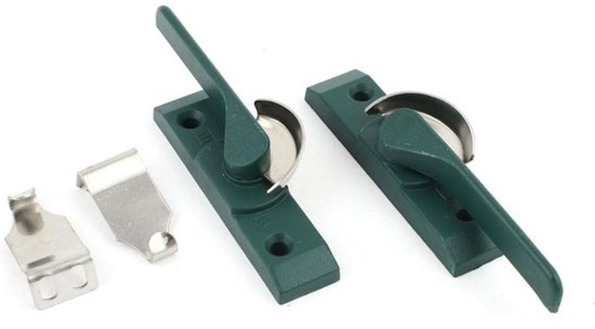 Raamslot UPVC - Crescent Lock - Veiligheid Thuis - 180 Graden Draaiend - 12x3x27cm - Groen