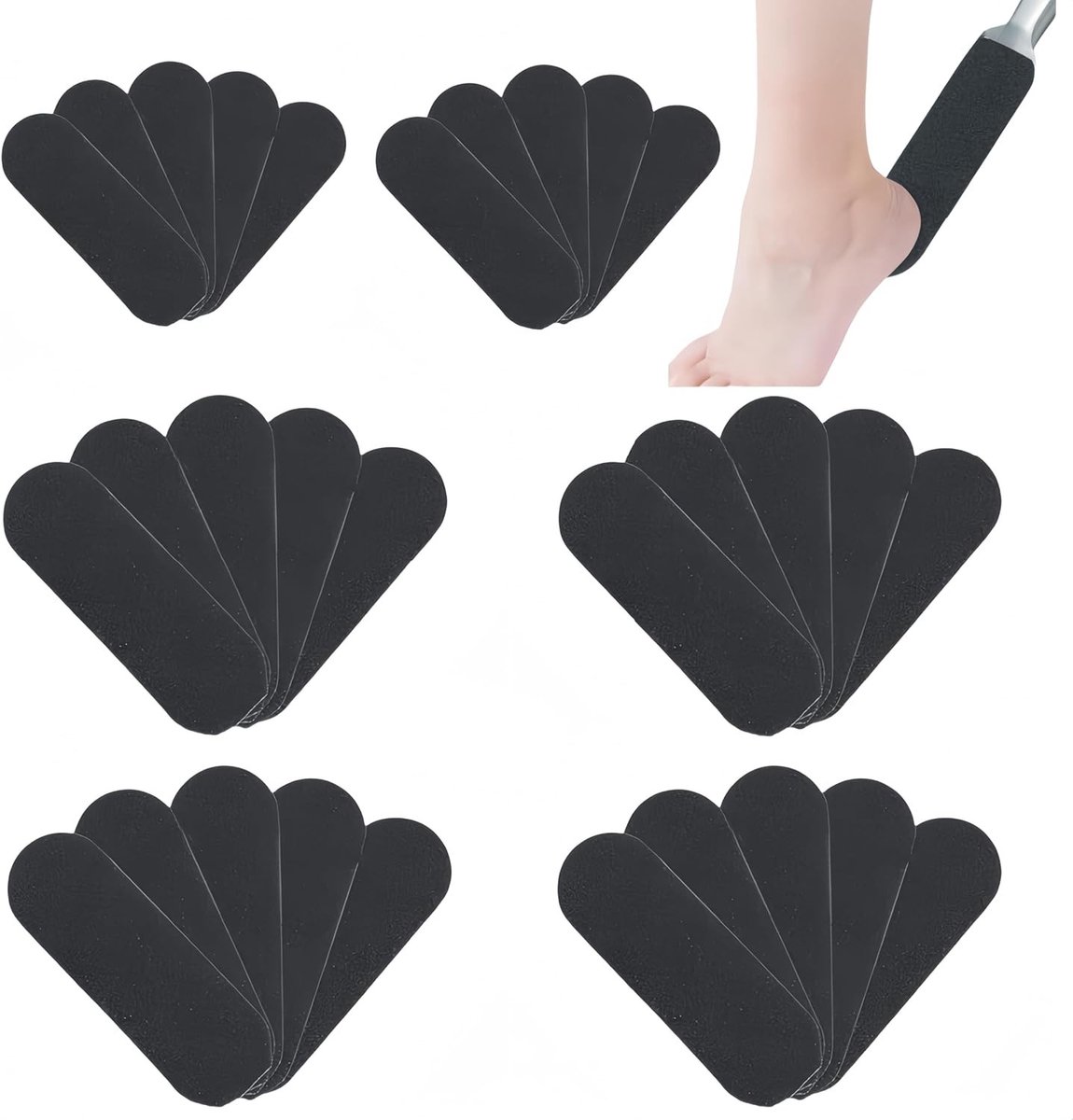 Complete set van 30 voetvijl vervangende schuurpapier pads voor het verwijderen van dode huid en eelt, ideale voetverzorging accessoires