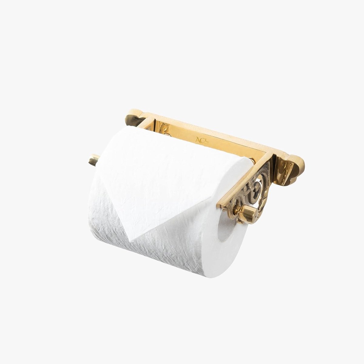 Toiletpapier Houder - Wandmontage - Goudkleurig Messing