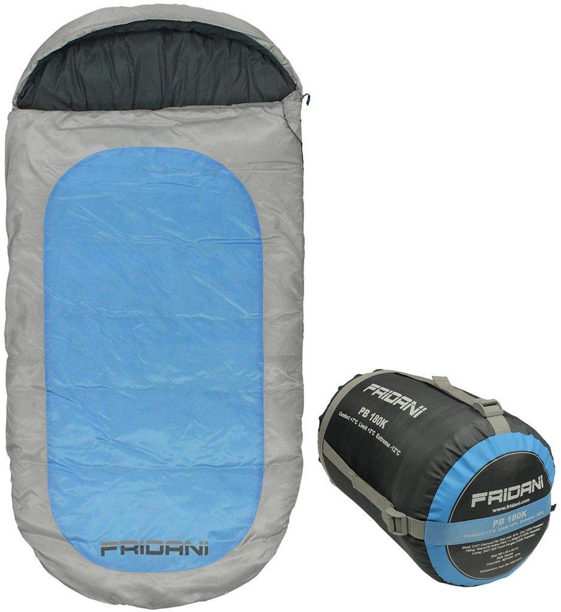 Kinderslaapzak XXL 180x90 cm - Waterafstotend - Blauw