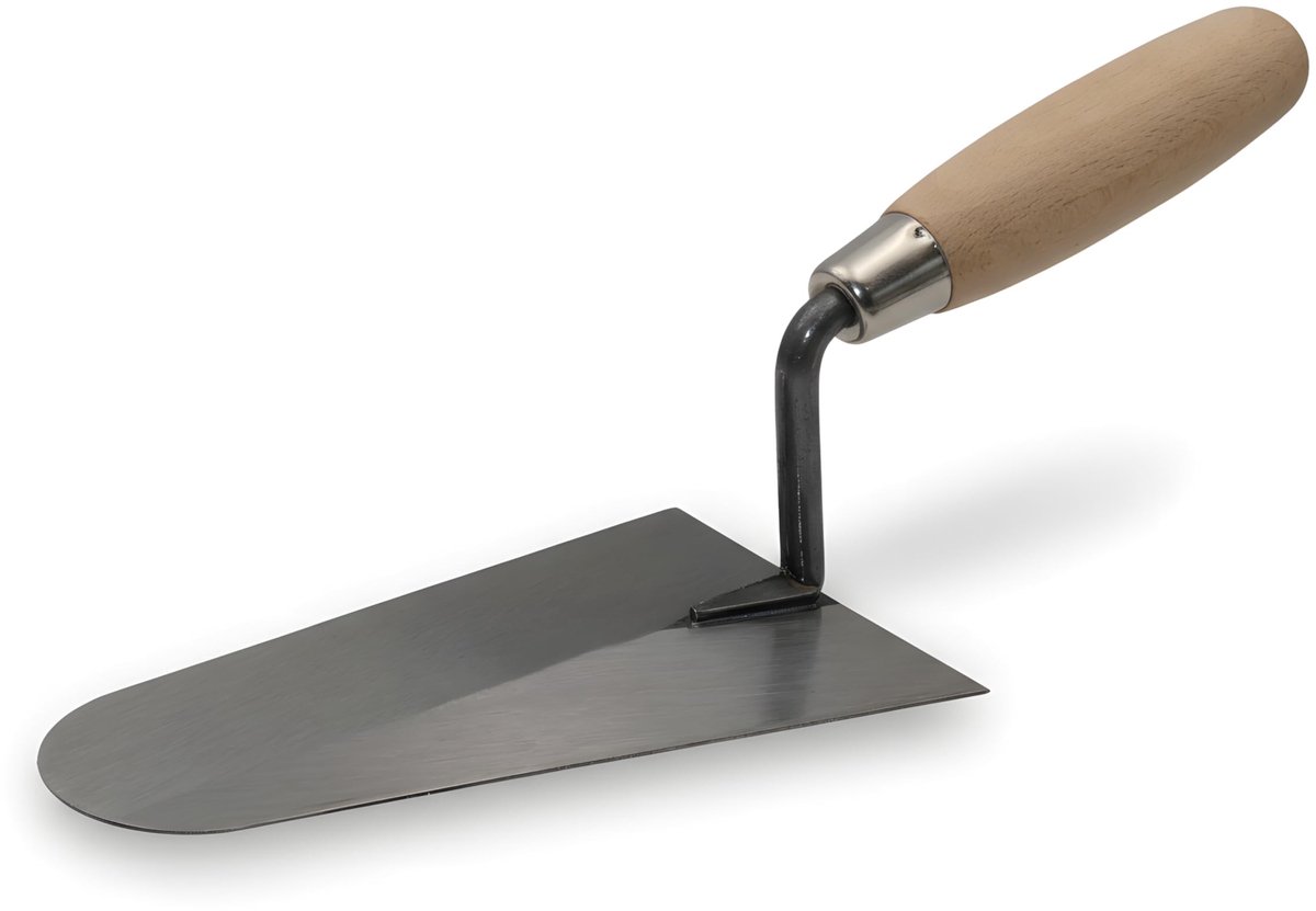 Italiaanse Troffel - Halfrond met Houten Handvat 180mm