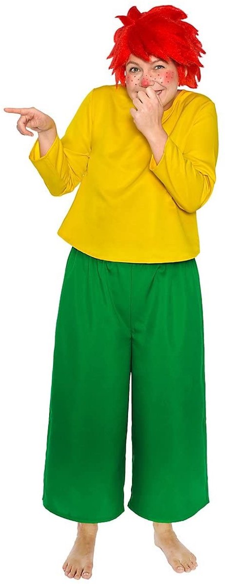 Pumuckl Kostuum voor Volwassenen - Gele Shirt en Groene Broek