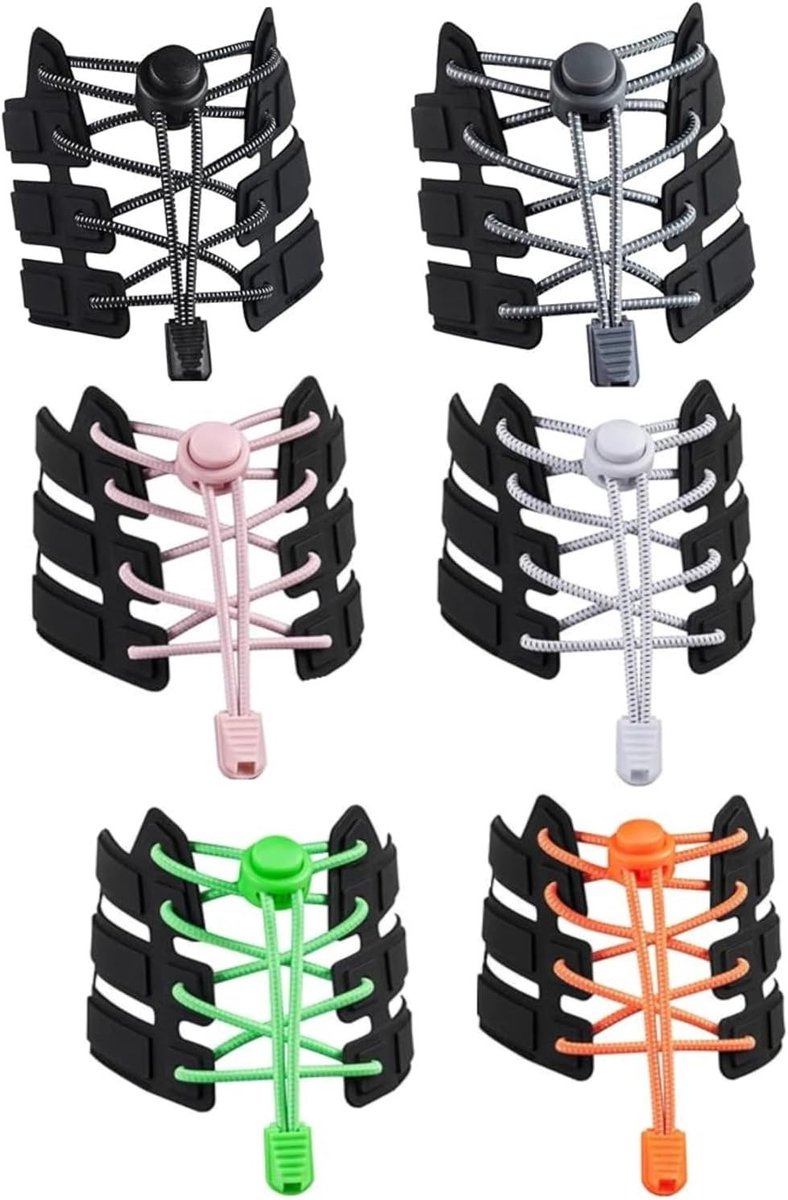 Elastische veters met snelontlappingsysteem voor sport, kinderen en senioren - Ideaal voor hardloopschoenen en sportschoenen, perfecte grip en comfort
