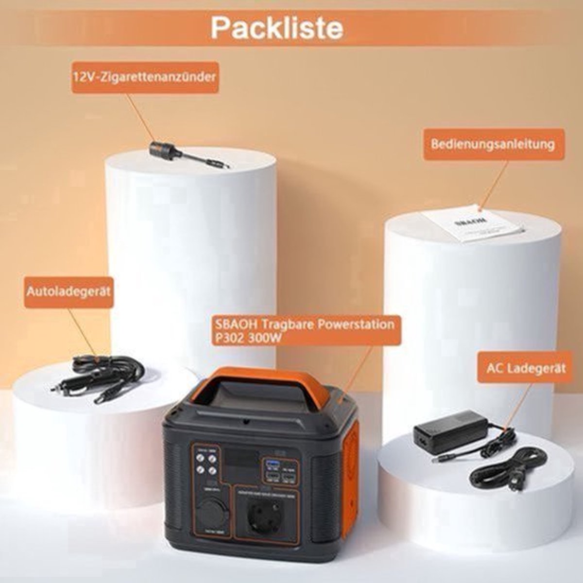 Powerbank – Draagbare Power Station – Noodstroomaccu – Mobiele Energiebron – Zonne-energie Opslag – 300W Uitgang – 296Wh Capaciteit – Snelladen – LED Zaklamp