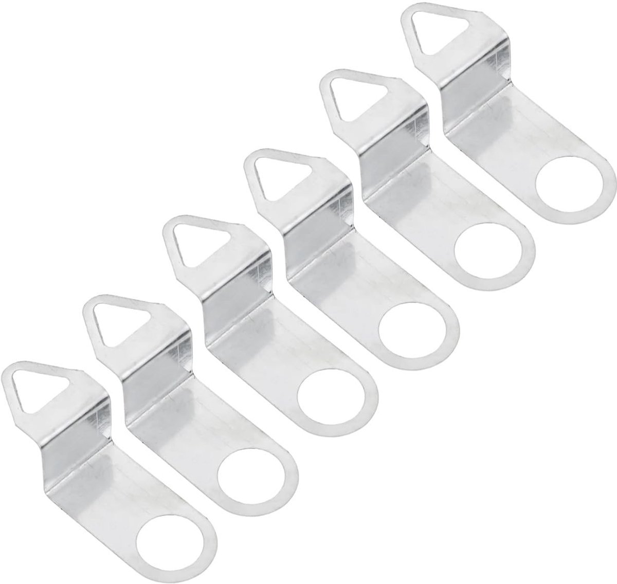Wandklok Haakjes - Set van 6 Stuks - Metalen Haken - Zilver