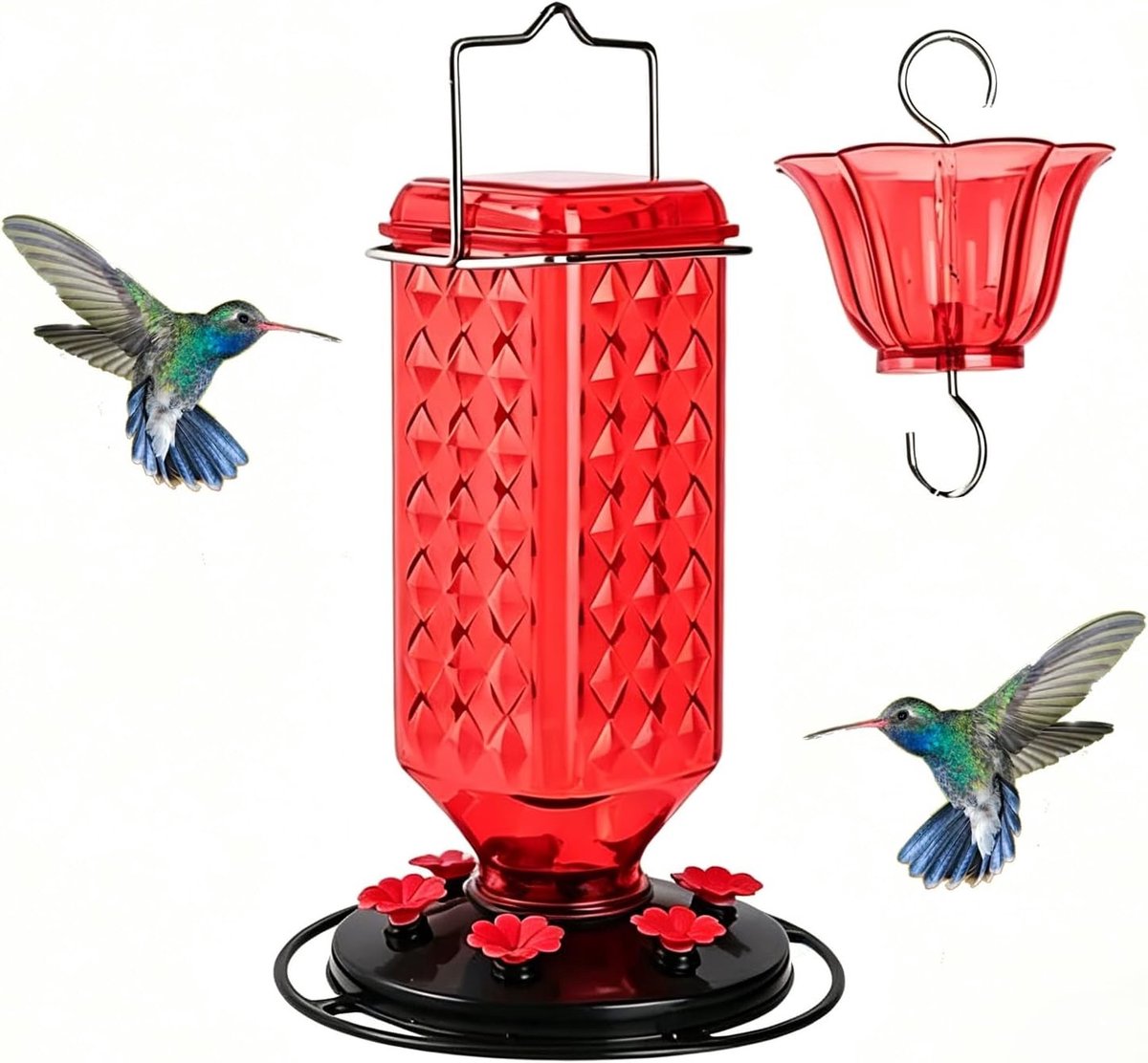 Hangende voederdispenser voor kolibries, mierenbestrijding, lekkagevrij en weerbestendig, eenvoudig te reinigen voor tuin en balkon