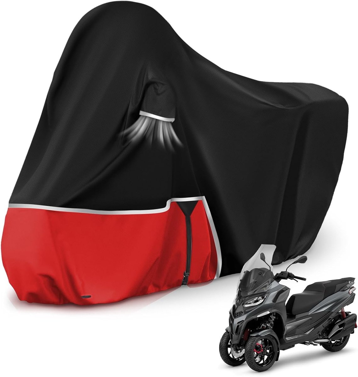 Waterdichte Motorhoes voor Piaggio MP3 400/500 - Winterbestendig, 420D Oxford Stof, Bescherming tegen Weerselementen en UV-straling