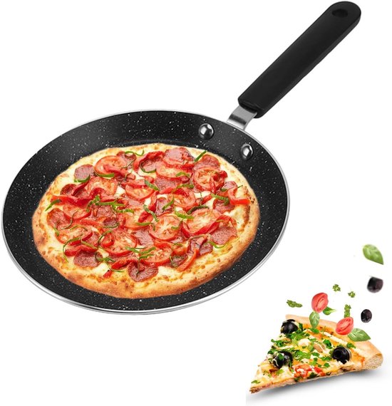Non-Stick Crepe Pan 20cm - Aluminium Koekenpan voor Pannenkoeken, Geschikt voor Inductie en Gasfornuis, Met Handvat