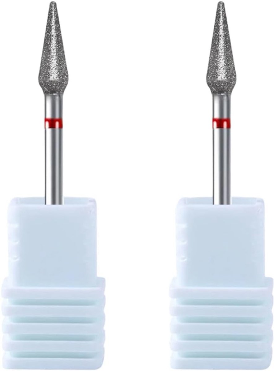 Professionele 2 Pairs Carbide Boorbits voor Nagelverzorging, Dode Huid en Manicure Voorbereiding, Ideaal voor Nagelreiniging en Nagelsalon Gebruik