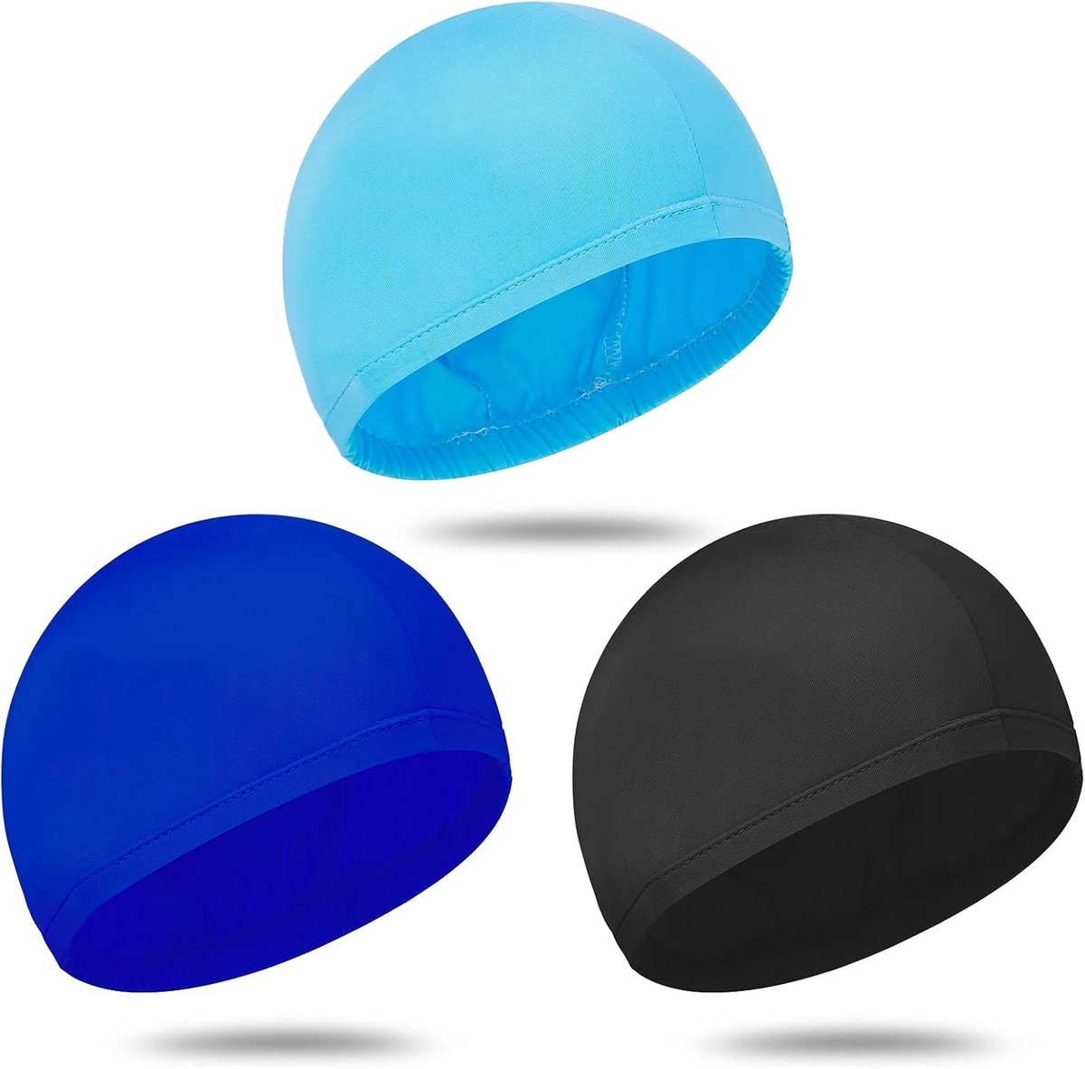 Elastische badmutsenset van polyester voor kinderen en volwassenen - waterdicht, comfortabel en stijlvol