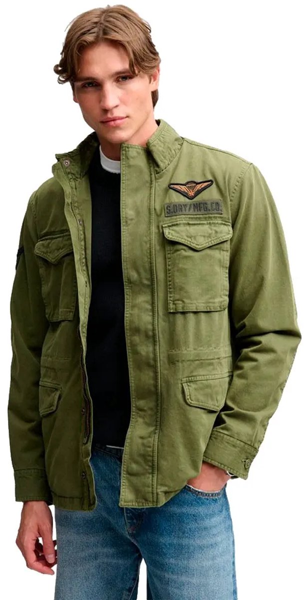 Superdry Patched Military M65 Jas XL Man Groen