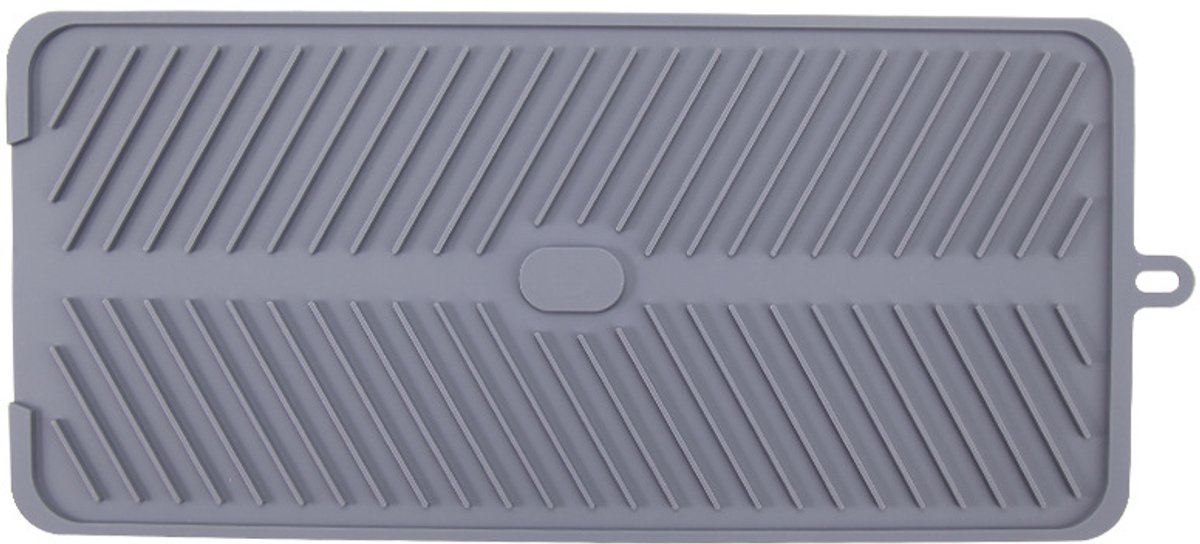 Spoelbakmat - Afvoermat - Koffie Afdruipmat - Gootsteenmatten - Koffiemat - Afdruipmat Geschikt Voor Afwas - 43*20cm - gootsteen mat - Knutselmat - afdruiprek mat - Koffiemachine of Knutsel Onderlegger - Grijs