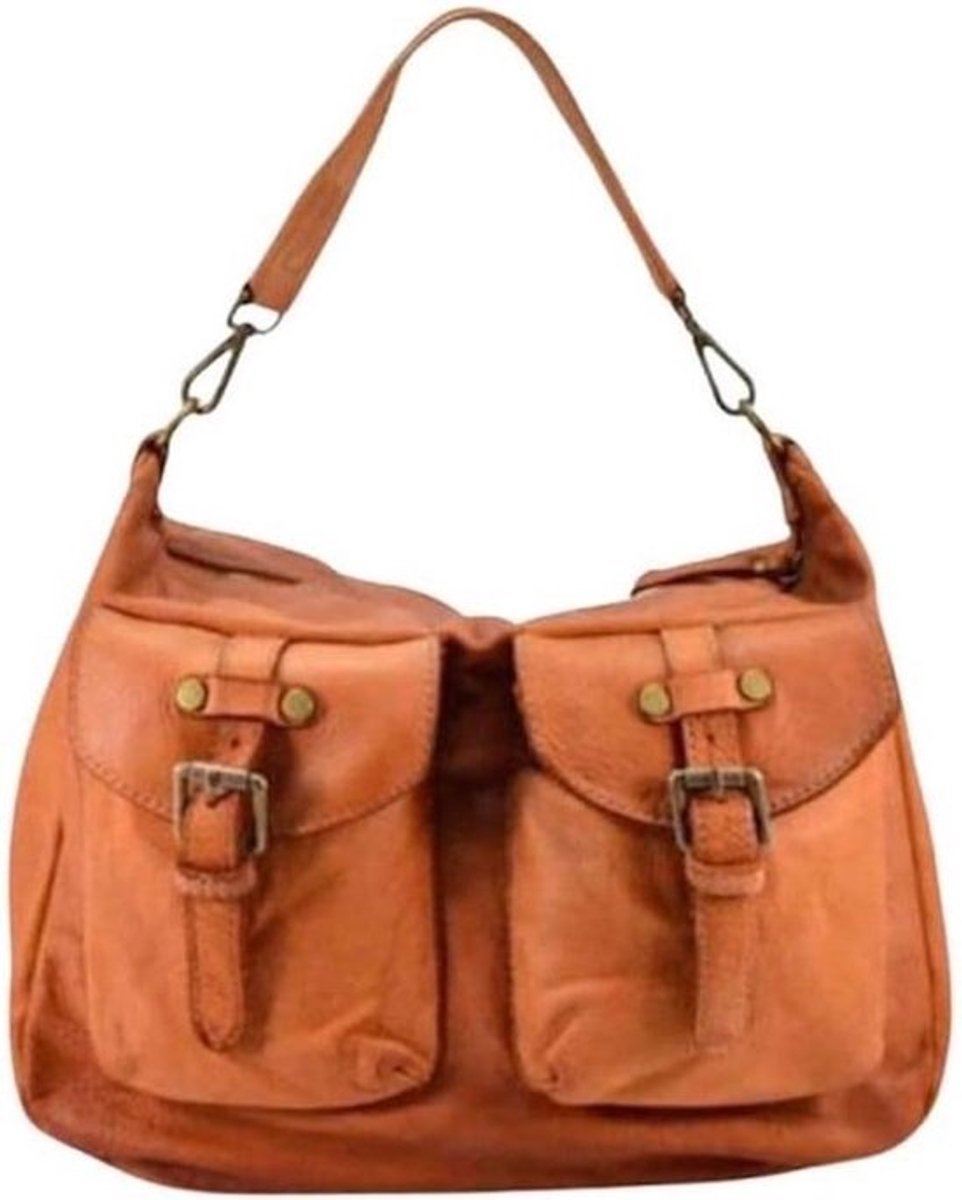 Dames Handtas - Schoudertas Portemonnee - Dagelijks Gebruik - Gemaakt in Italië - 39x16x30 cm - Grijs