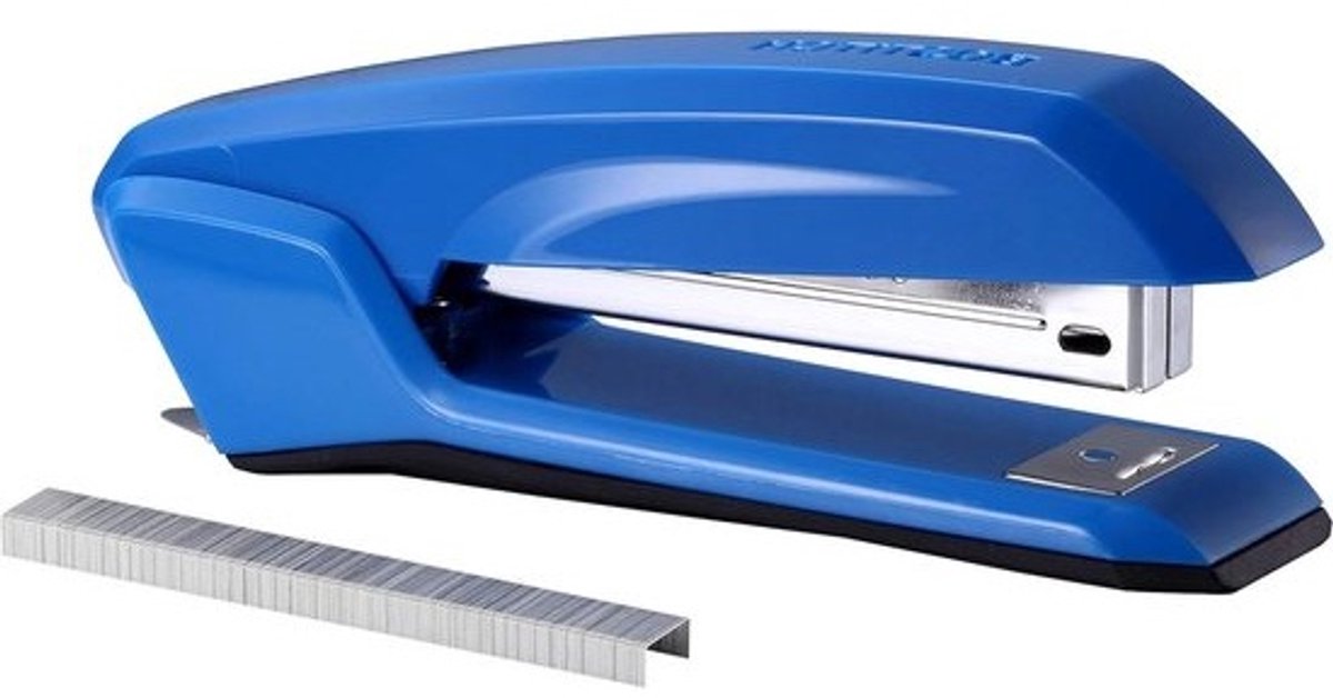 Nietmachine met opbergvak - Ontnieter Kantoormachine - Papier Verzamelen - Ingebouwde ontnieter - 20 vel capaciteit - Blauw