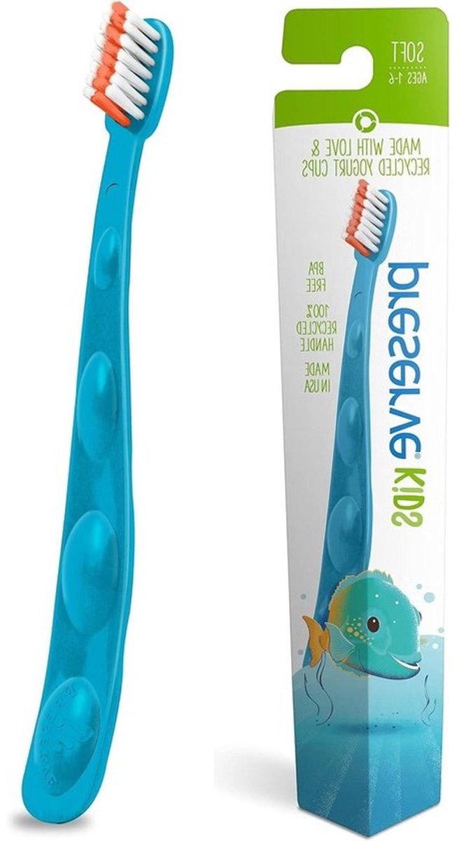 Kinder Tandenborstel - Zachte Haren Borstel - Dagelijkse Mondverzorging - Speciaal Ontwerp - 1 ea - Blauw