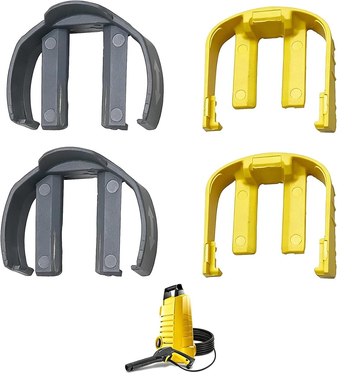 4 Stuks C Clips voor Hogedrukreiniger - Vervangende Onderdelen voor Spuitpistool en Slang - Geschikt voor K2 K3 K4 K5 K6 K7