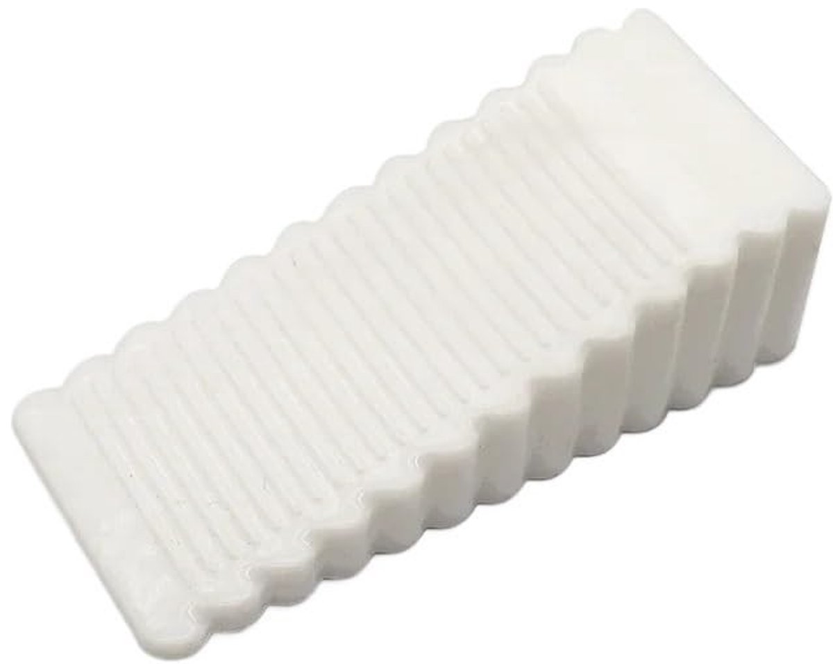Deurstopper van rubber - Set van 2 - Zonder boren - L-wit