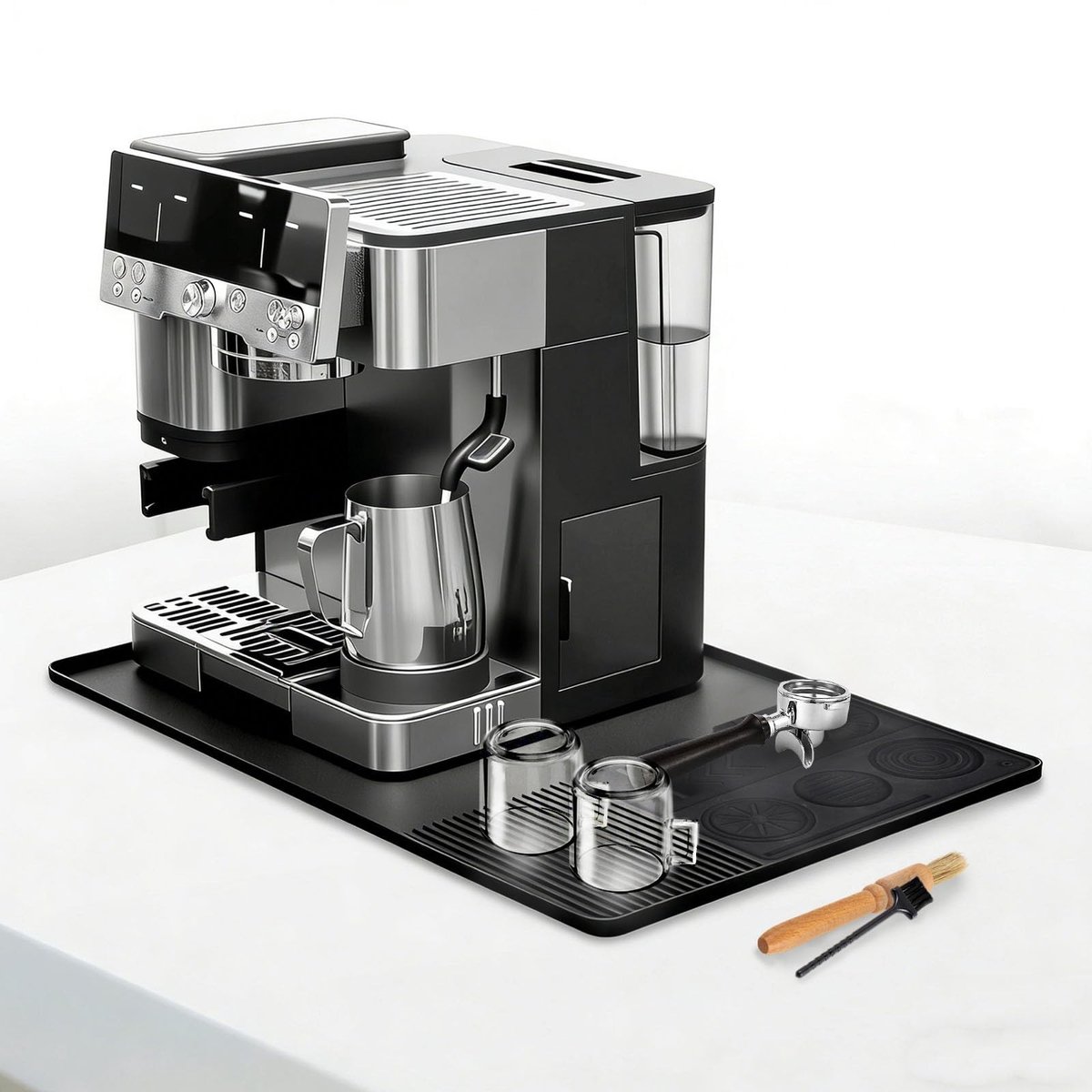 2-in-1 Siliconen Mat - 40 x 60 cm - Zwart
