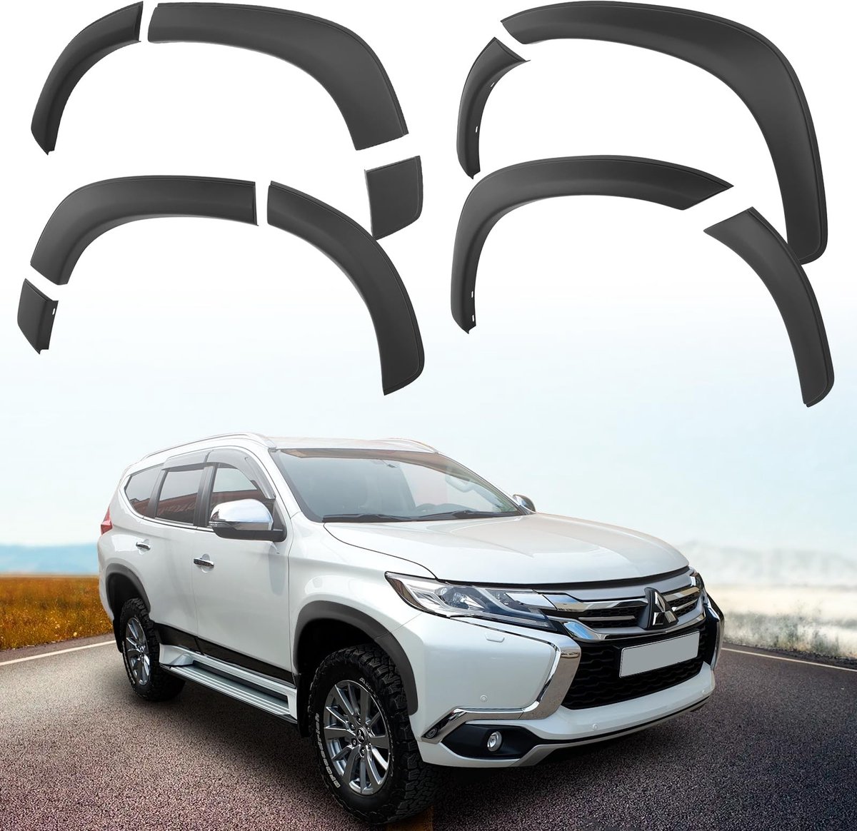 Wielbogen voor Mitsubishi Shogun - 25 mm extra bandendekking