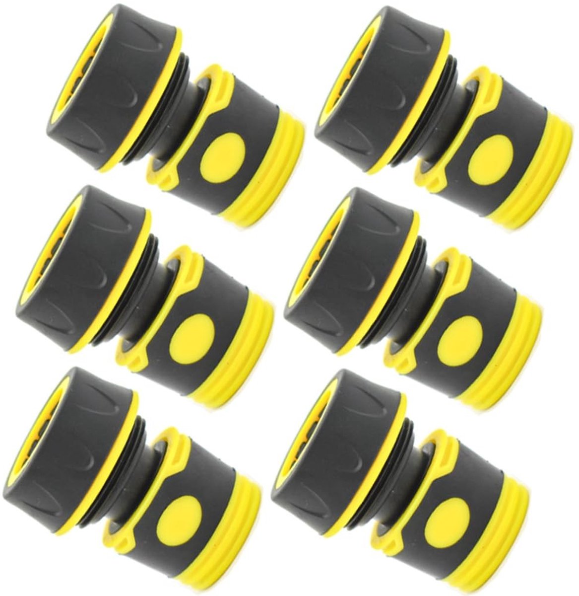 Garden Hose Connector - 3/4 Inch Quick Coupler - 6 stuks