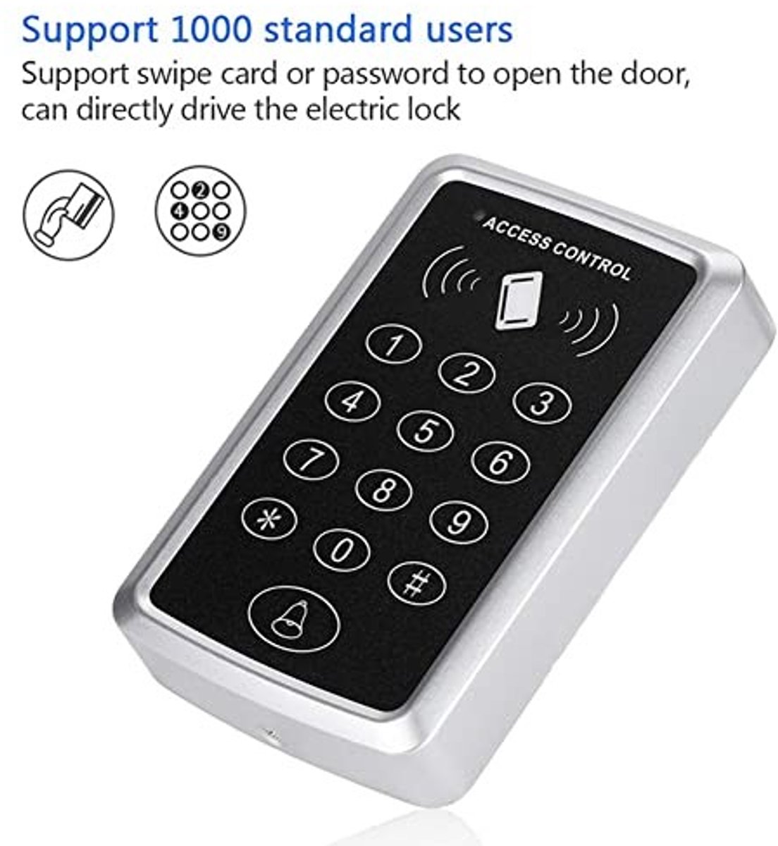Toegangscontrole Toetsenbord - Deur Systeem - Zwart en Zilver