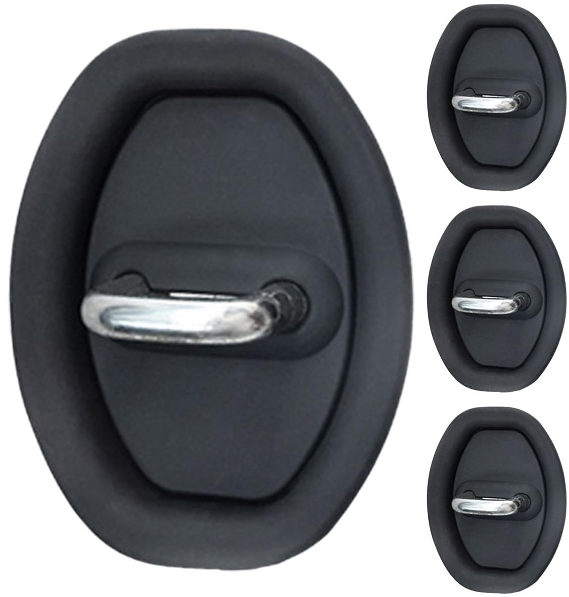 Deurslot Beschermhoes - 4 Stuks - Zwart/Wit