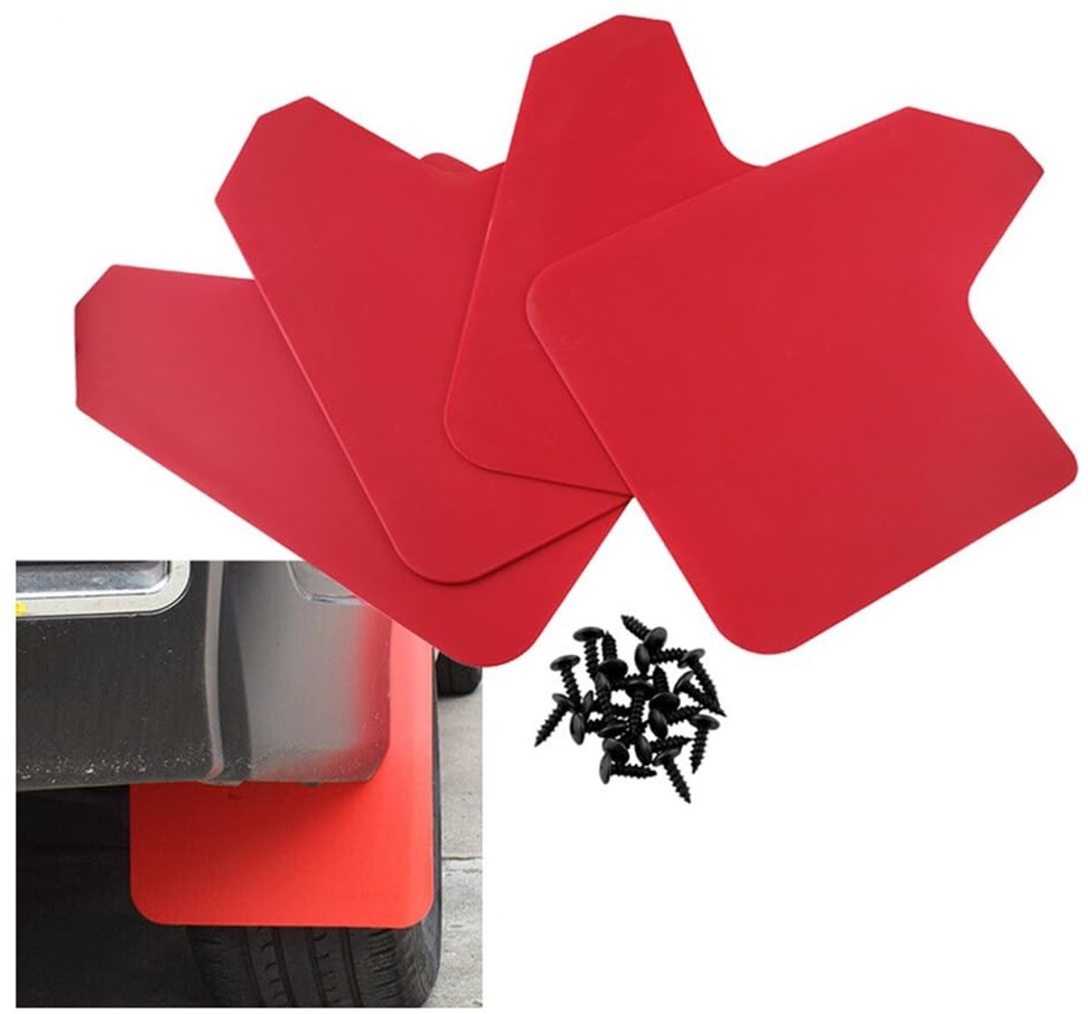 Rubber Auto Spatlappen voor Toyota Modellen - Set van 4