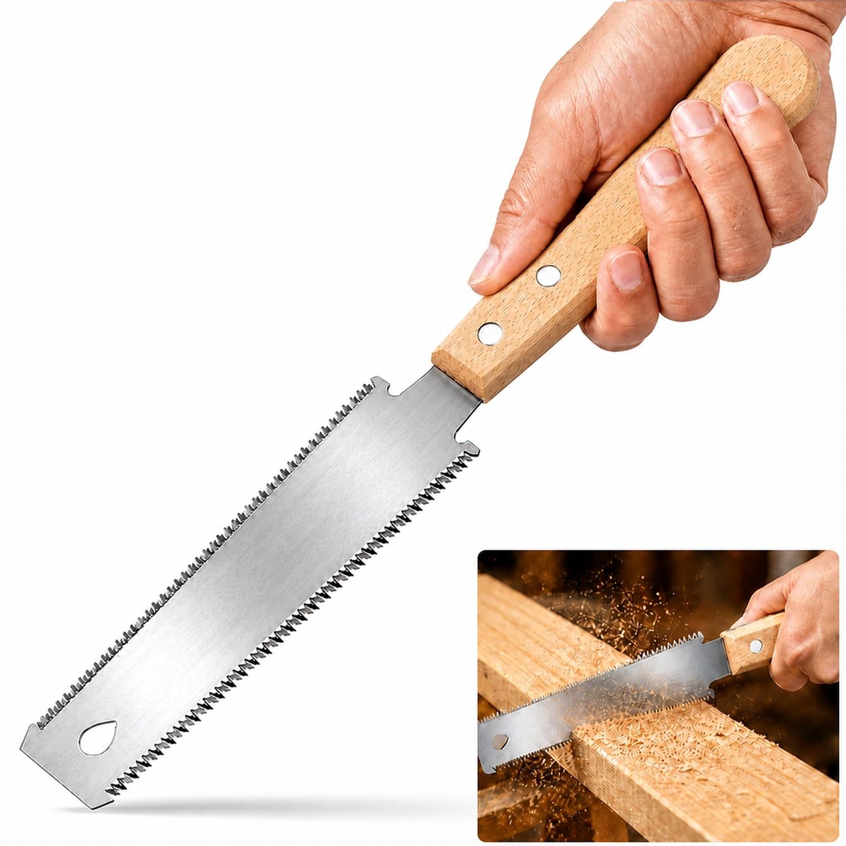 Japanse Handzaag - Ergonomisch Houten Handvat - Voor Precisie Houtbewerking