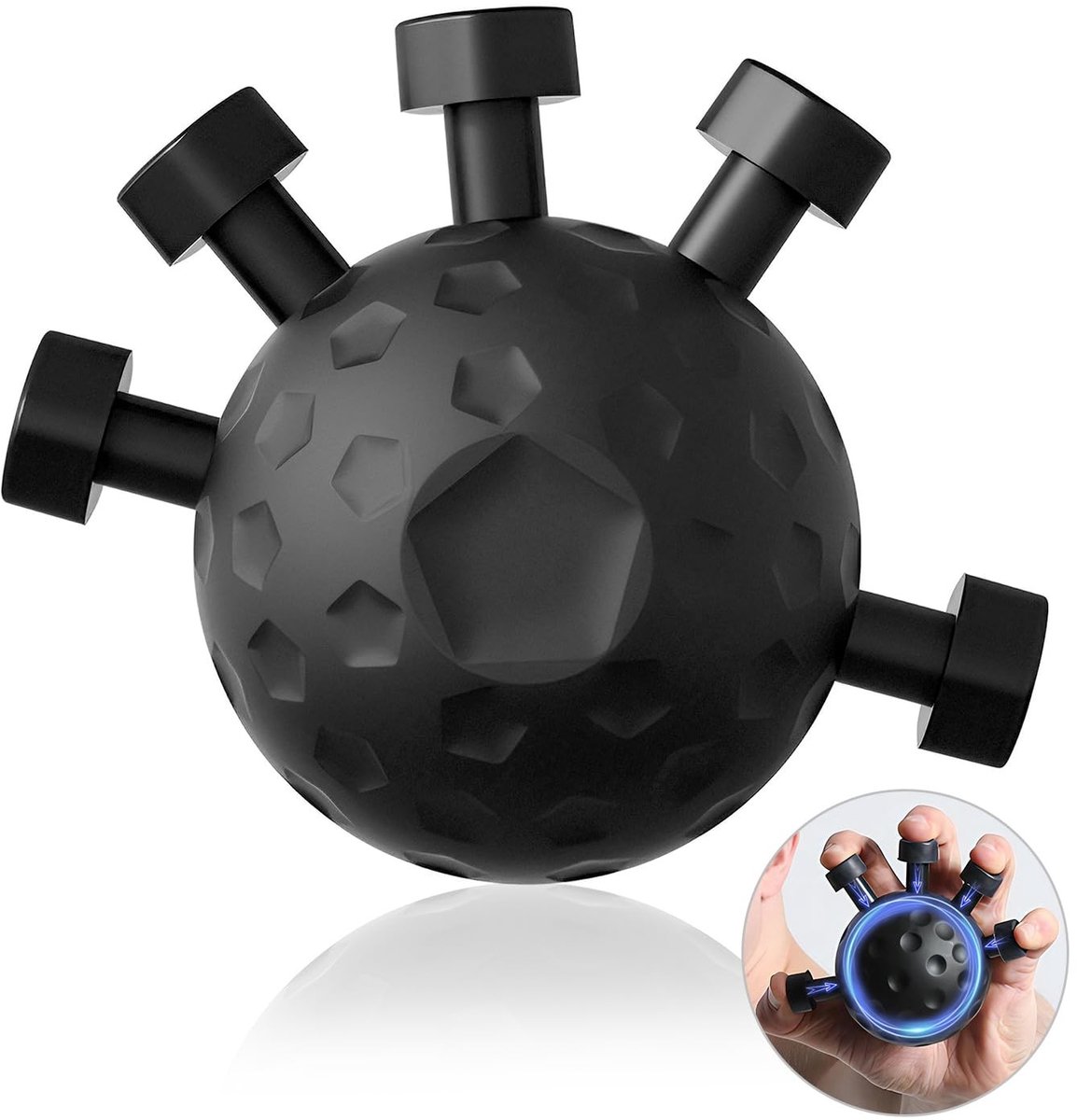 Finger Grip Strengthener - Handkrachttrainer voor verbetering grip - Zwart