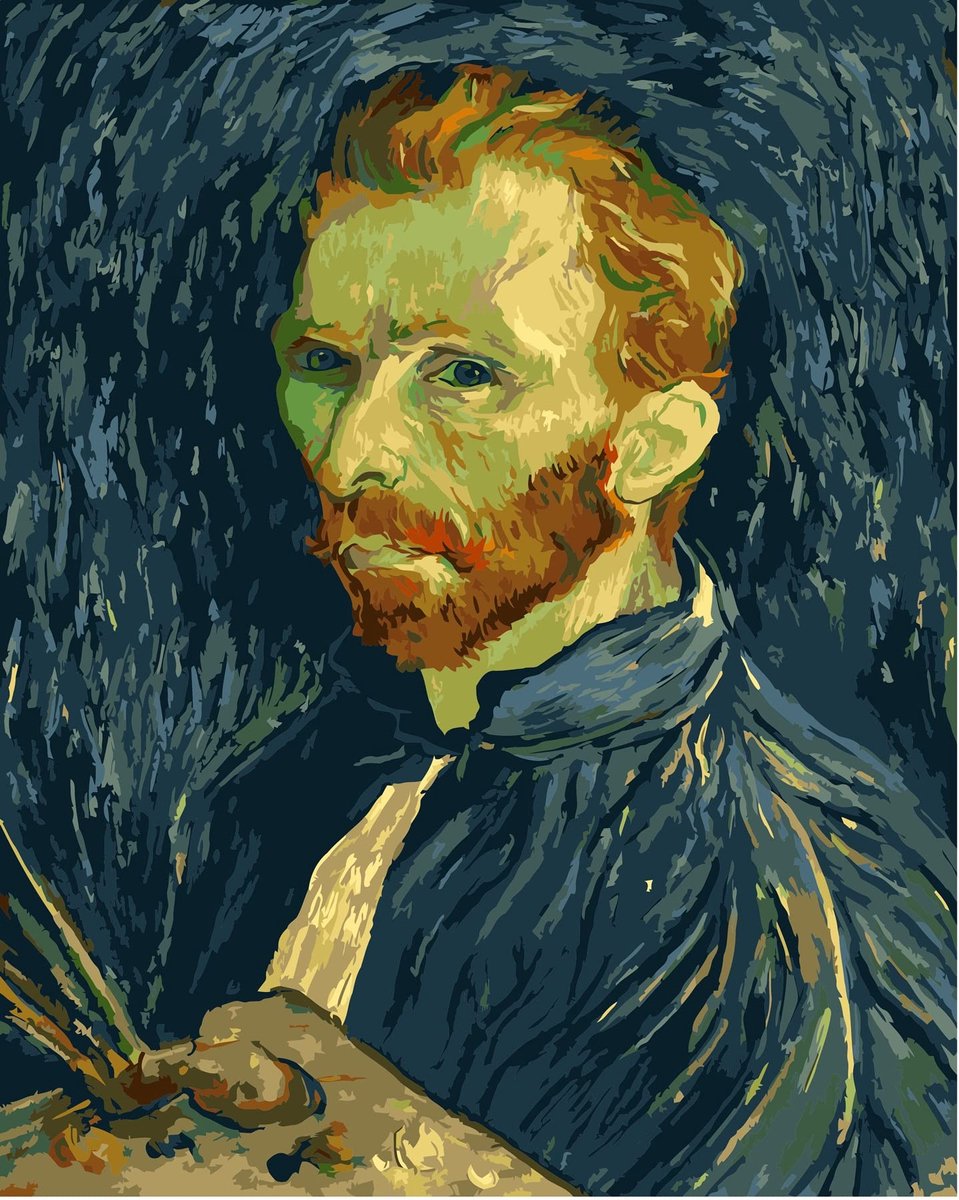 Verf op nummer Kit - Zelfportret Van Gogh - 40 x 50 cm