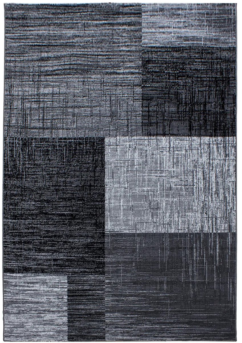 Dutch XXL Modern Vloerkleed | Tapijt | Plus | Verweerd | Zwart | 200x290 cm