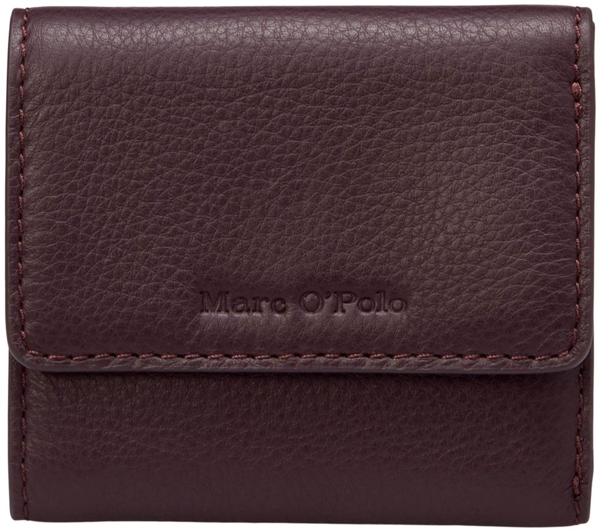 Marc O'Polo Leren portemonnee Jean Combi Wallet Black Cherry donkerbruin