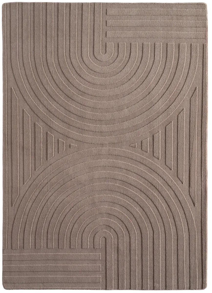 Dutch XXL Wasbaar Vloerkleed | Tapijt | Pompei | Bogen | Beige | 120x170 cm