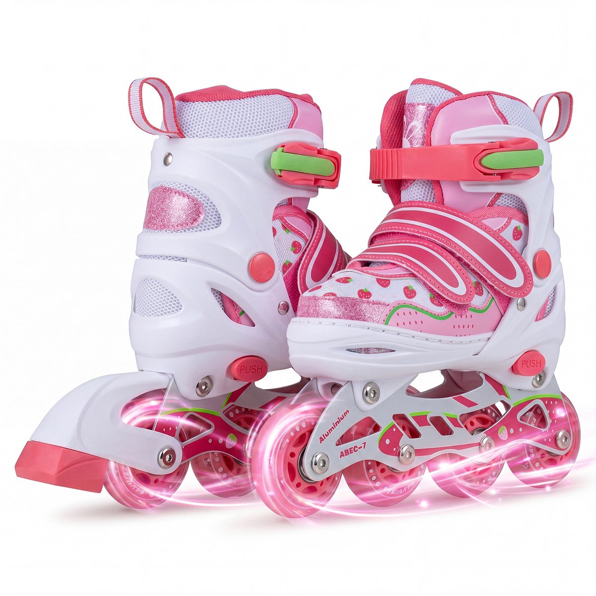 SureDeal® - Sportspeelgoed - Inline Skates - Kinderen Maten Verstelbare - Verlichte Wielen Inline - Roze