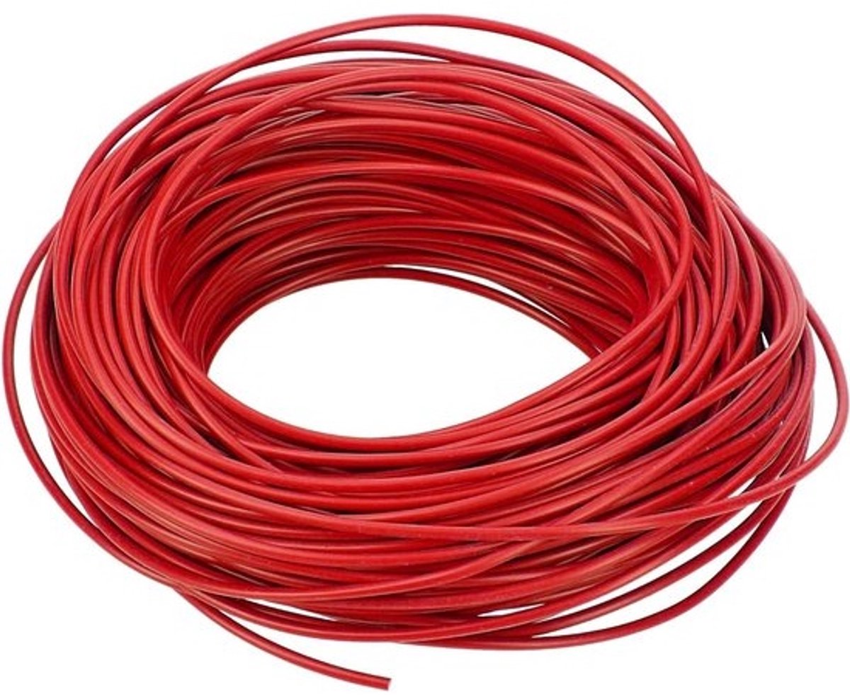 Voertuigkabel - Autokabel Massakabel - Auto Reparatie - Vlamvertragend Zelfdovend - 10 meter 4 mm² - Rood