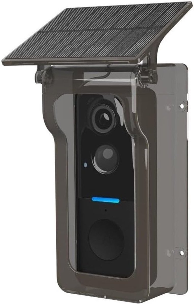 Draadloze Deurbel Camera - Video Intercom Nachtzicht - Huisbeveiliging - Zonne-energie Cover - IP65 Waterdicht - Zwart