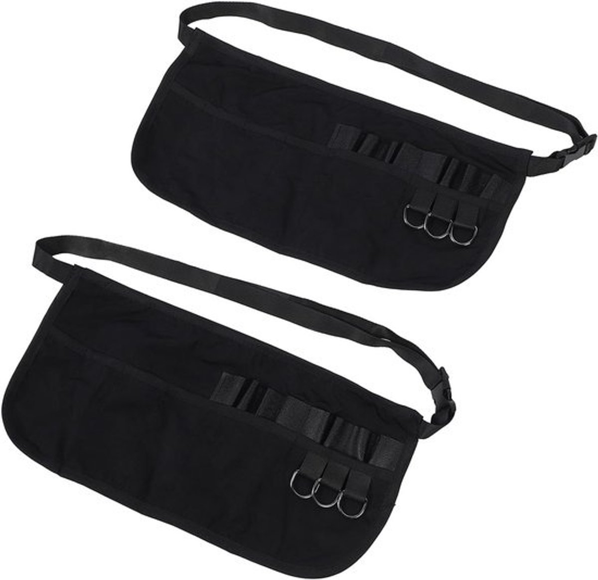 Haarstylist Taille Schort - Kapper Opbergtas - Gereedschap Organiseren - Veelzijdige Stijl - 2 stuks - Zwart