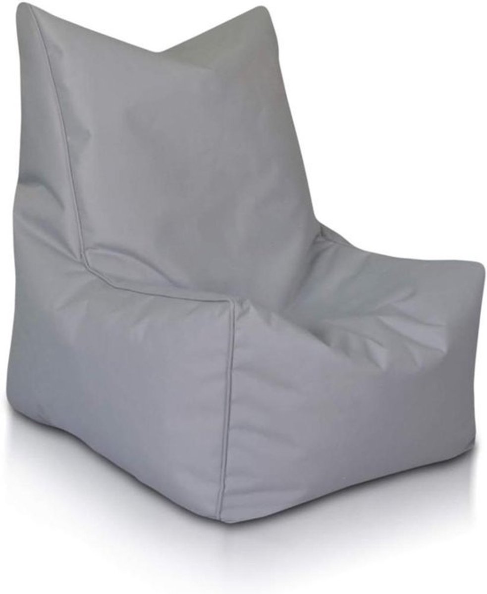 Zitzak Fauteuil - Poef Zetel - Ontspannen Zitten - Scheurvast Waterafstotend - 75 x 75 cm - Parel Grijs