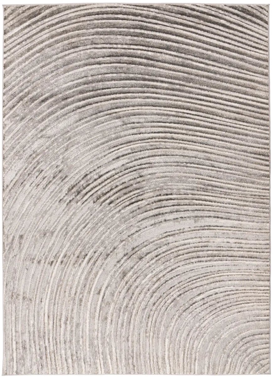 Dutch XXL Laagpolig Vloerkleed | Tapijt | Sedef | Bogen | Zilver/Beige | 120x170 cm Zilver / Beige