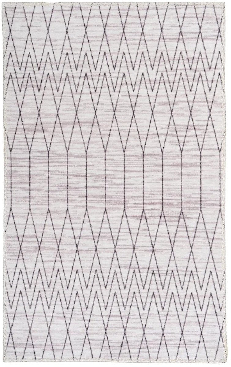 Dutch XXL Design Vloerkleed | Tapijt | Maya | Zigzag | Grijs | 120x180 cm