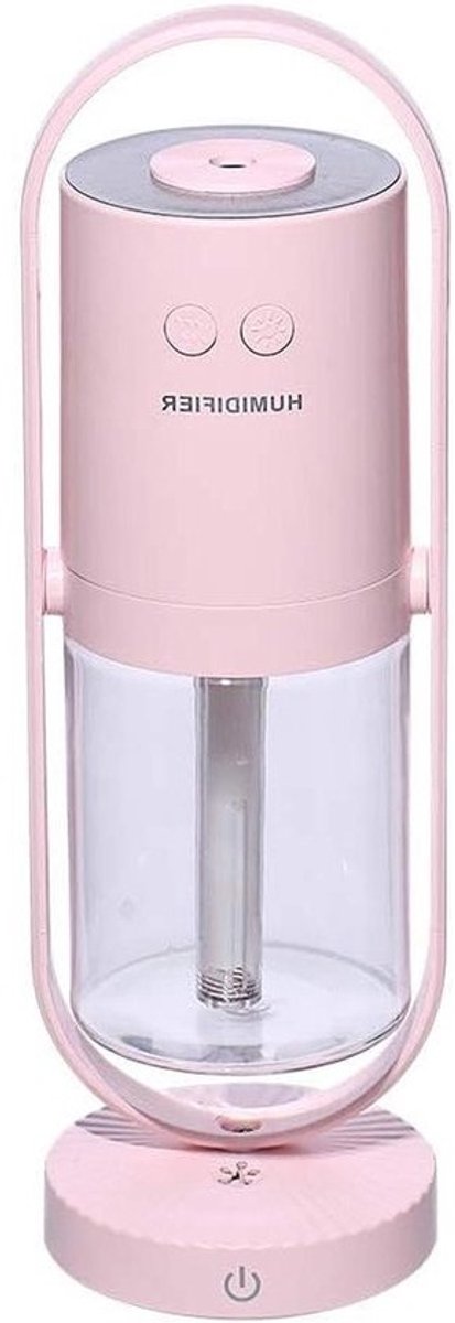 Luchtbevochtiger Mini - Koele Nevel - Droge Lucht Bestrijden - Automatische Uitschakeling - 200 ml - Roze