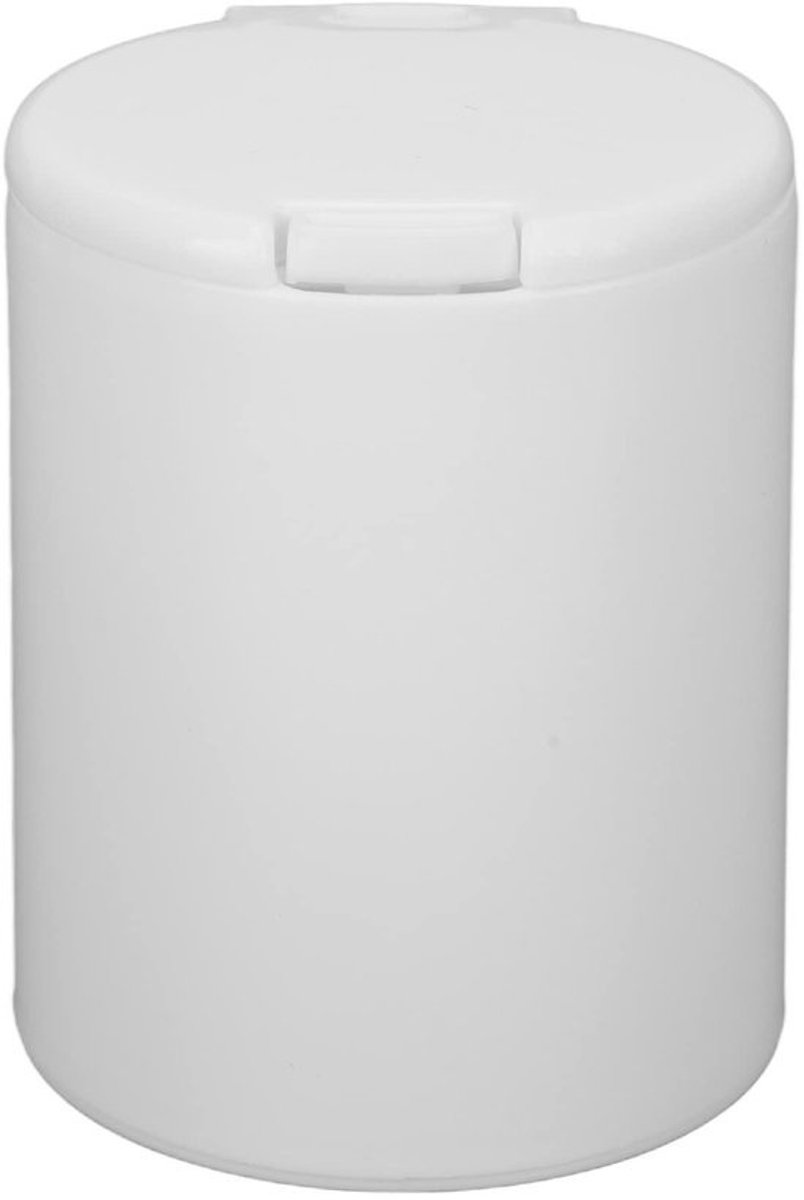 Dailygoods- Wattenschijfjesdispenser Lichtgewicht - Wattenstaafjes Houder - Wattenhouder - Wattenpot - Klein Formaat - Ronde Container - Wattenschijfjeshouder