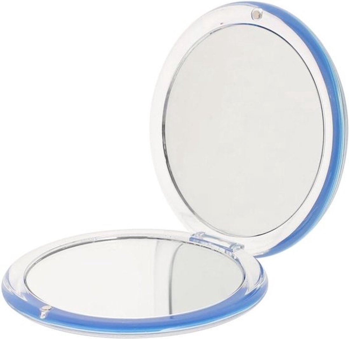 Make-up Spiegeltje - Vergrootglas Spiegel - Dagelijkse Verzorging - Dubbelzijdig Vergroten - 9 cm Doorsnee - Blauw