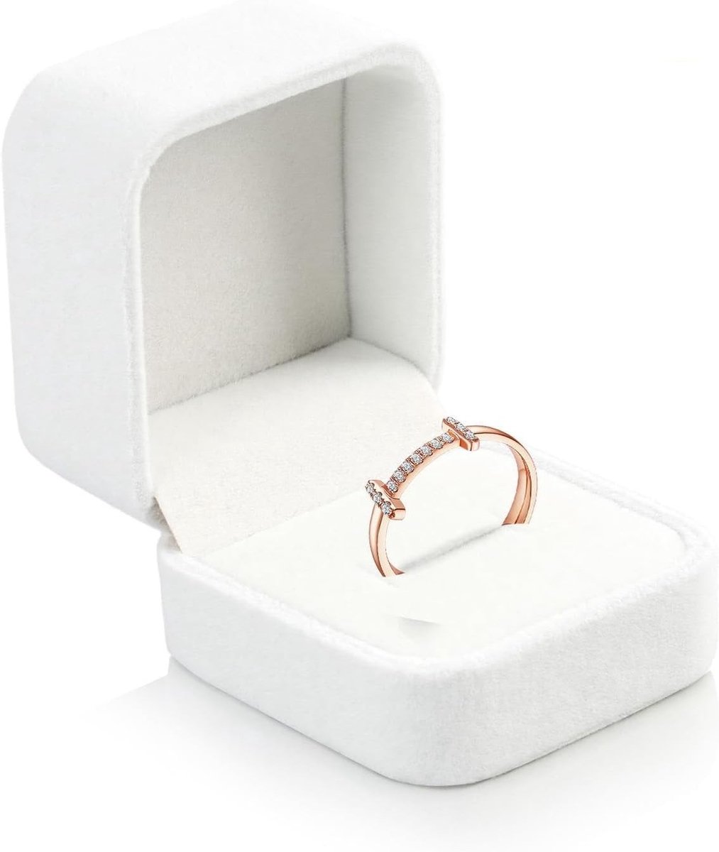 Elegante Ringdoos voor Verlovingsringen, Trouwringen en Sieradenpresentatie - Perfect voor Valentijnsdag, Verjaardagen of Jubilea