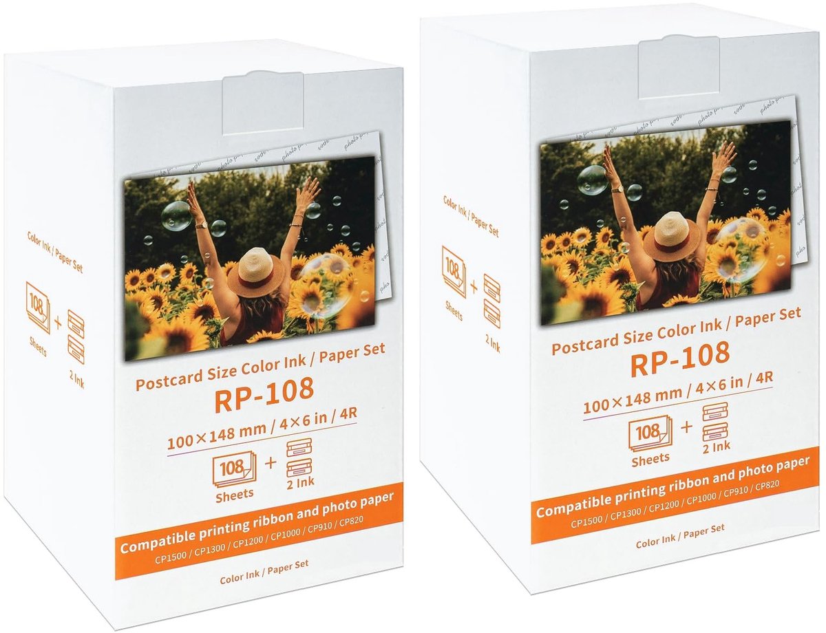 Inkt/Papier Set - Voor Canon Selphy CP1500 - 216 Bladen