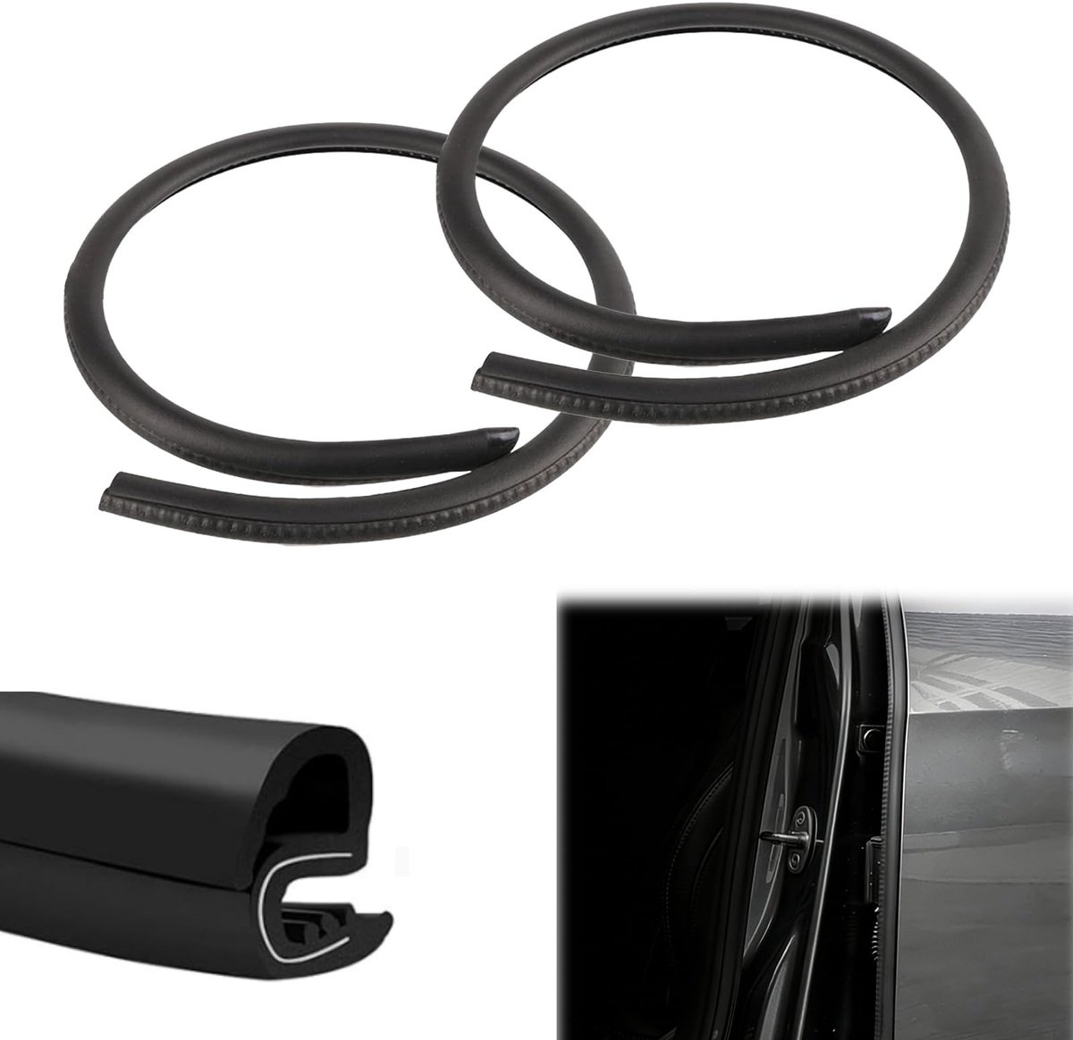 Rubber Dichtingsstrips voor Autodeuren - Geluidsisolatie en Bescherming