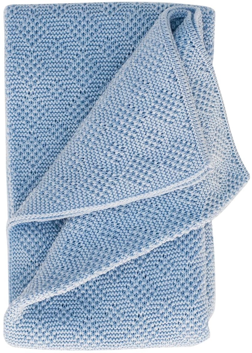 Merino Babydeken - 100% Superfine Wol - IJsblauw