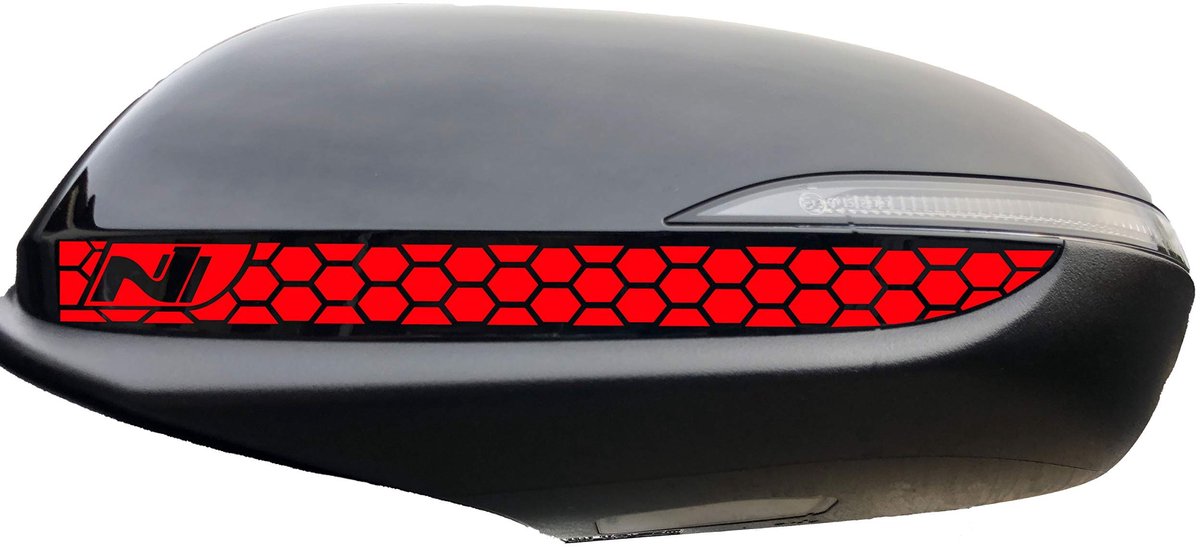 Auto spiegelsticker set - Voor Hyundai I30N - Champagne